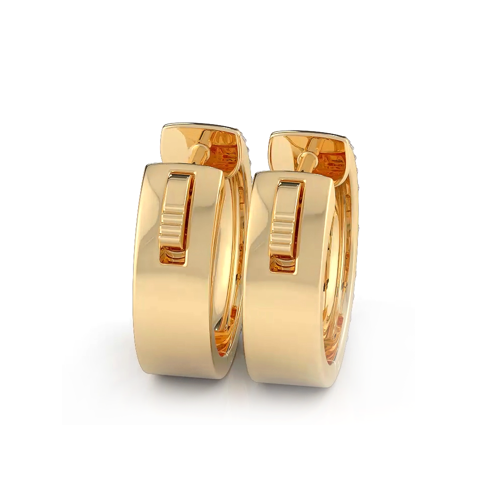 Three Row Round and Baguette Diamond Hoop Earrings Huggie Style-VIRABYANI